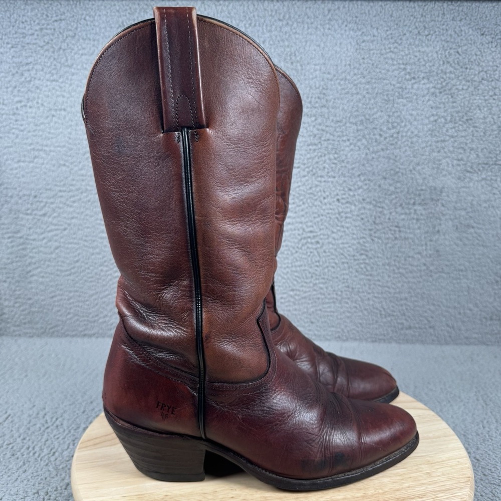 Frye Boots Mens Size 11 D Oxblood Red 2356 Leather Western Cowboy USA Rockabilly